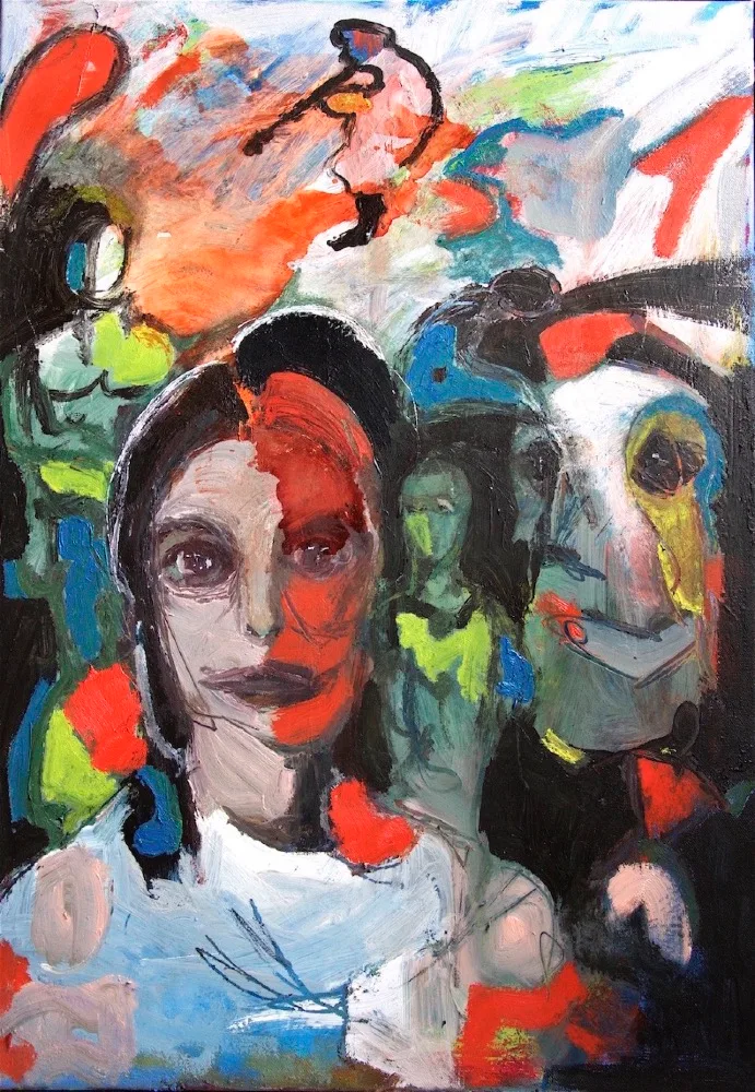 Presenze 50x70cm dipinto di Paolo Amoretti