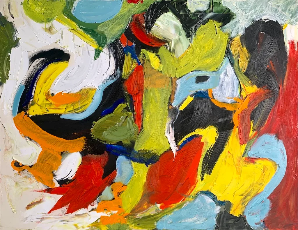 Slow motion 90x100cm painting by Paolo Amoretti