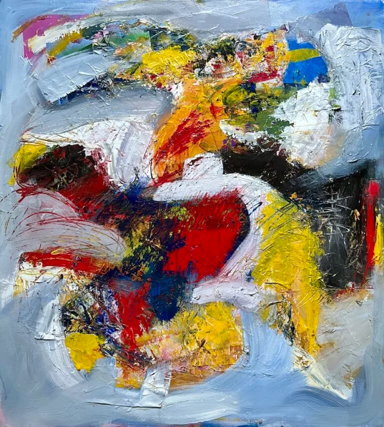 Splash 90x100cm painting by Paolo Amoretti