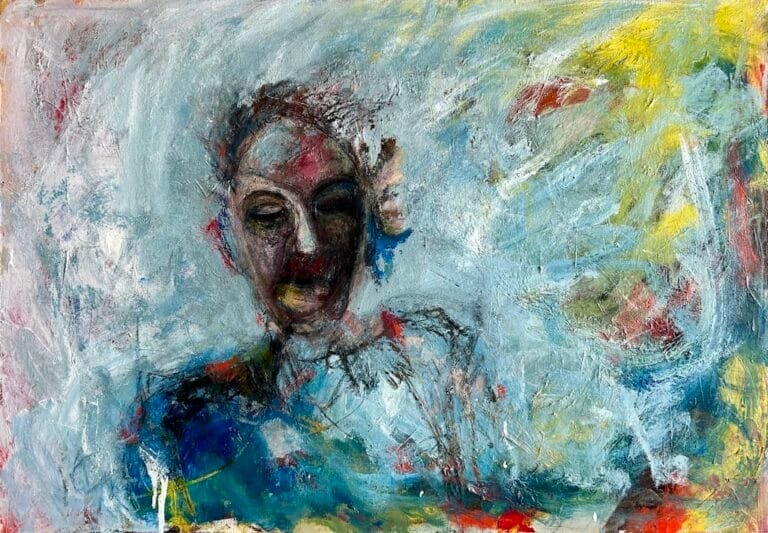 Traces of Silence 100x70cm painting by Paolo Amoretti