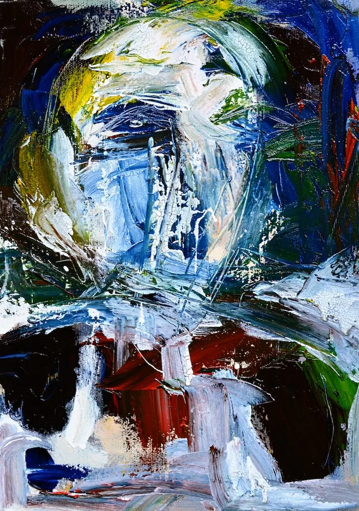Volto astratto 25x35cm dipinto di Paolo Amoretti