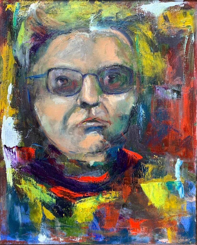 The pusher 40x50cm dipinto di Paolo Amoretti