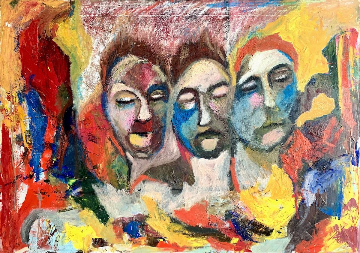 The sleepers 100x70cm dipinto di Paolo Amoretti